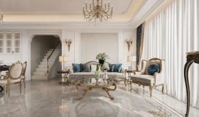 欧式别墅客厅装修效果图