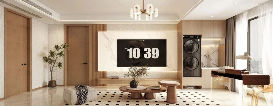 现代简约三居室客厅装修效果图