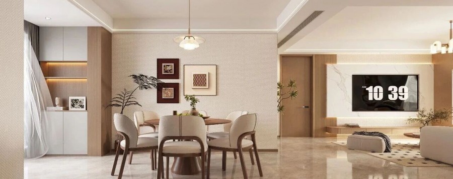 现代简约三居室餐厅装修效果图